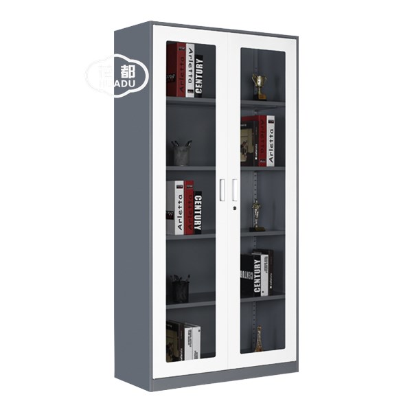 HDW-S-B02 窄邊雙色對開門通玻文件柜